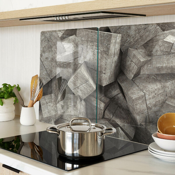 Tagliere in vetro temperato con decoro a forme geometriche astratte