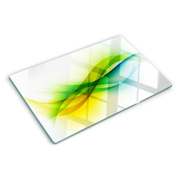 Tagliere in vetro temperato Onde di colori astratte