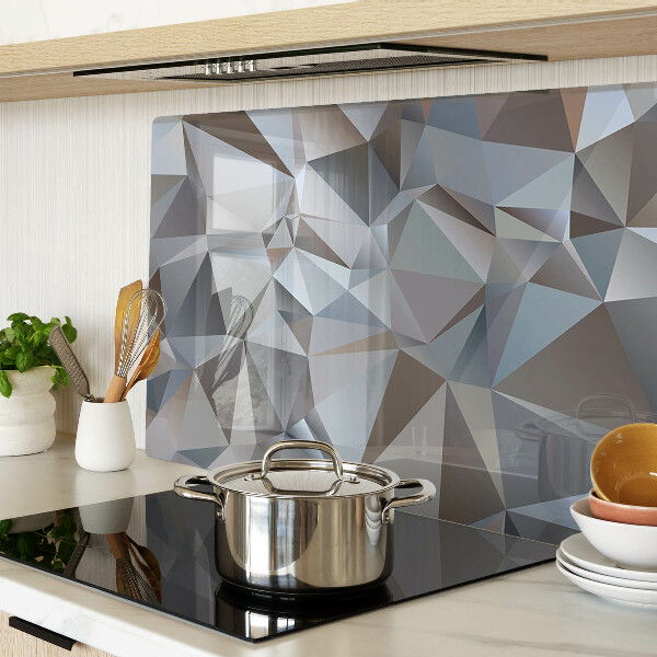 Tagliere in vetro con motivo a tagli di diamante