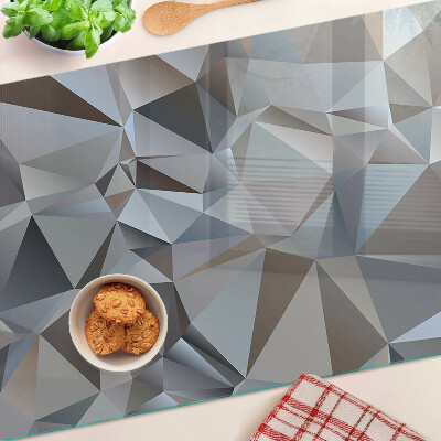 Tagliere in vetro con motivo a tagli di diamante