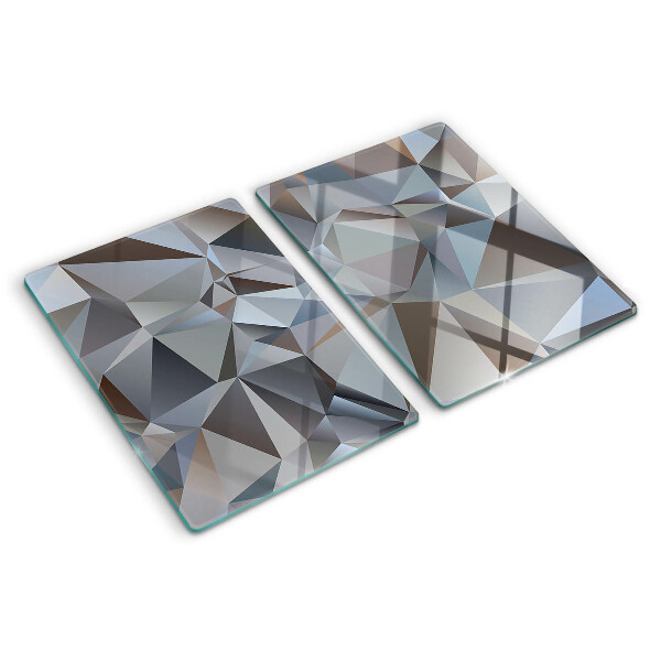 Tagliere in vetro con motivo a tagli di diamante