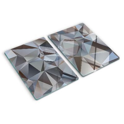 Tagliere in vetro con motivo a tagli di diamante