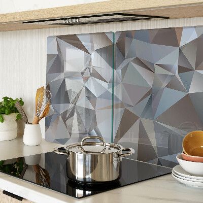 Tagliere in vetro con motivo a tagli di diamante