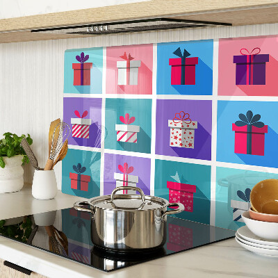 Tagliere in vetro temperato con motivi regalo in vari colori