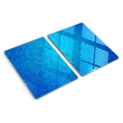 Tagliere in vetro temperato Motivo ondulato nei toni del blu