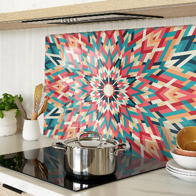 Tagliere in vetro Mandala multicolore