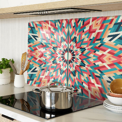 Tagliere in vetro Mandala multicolore
