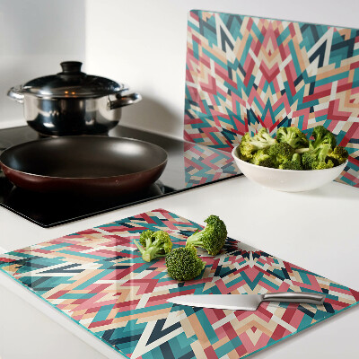 Tagliere in vetro Mandala multicolore