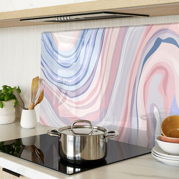 Tagliere in vetro temperato con motivo marmorizzato nei toni pastello