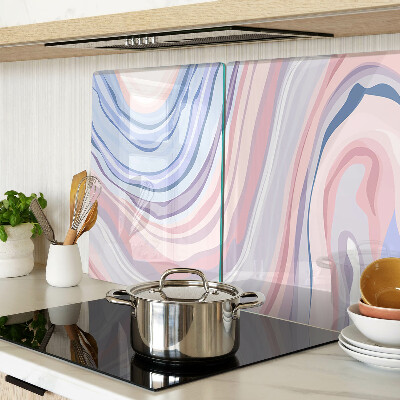 Tagliere in vetro temperato con motivo marmorizzato nei toni pastello