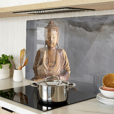 Tagliere in vetro temperato con stampa di un Buddha in meditazione