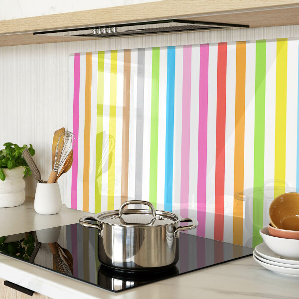 Tagliere in vetro temperato Strisce nei colori dell'arcobaleno