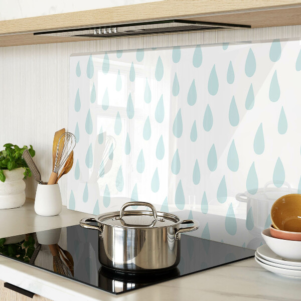 Tagliere in vetro temperato con motivo Gocce di pioggia