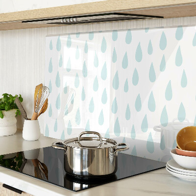 Tagliere in vetro temperato con motivo Gocce di pioggia