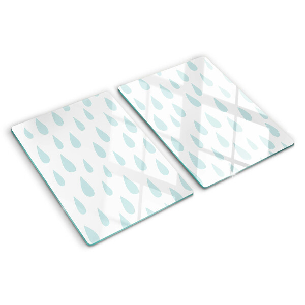 Tagliere in vetro temperato con motivo Gocce di pioggia