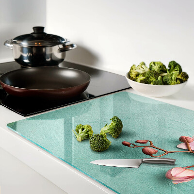 Tagliere in vetro Orchidee su sfondo blu