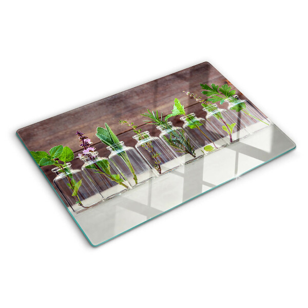 Tagliere in vetro con motivo 