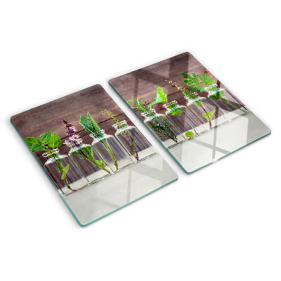 Tagliere in vetro con motivo 