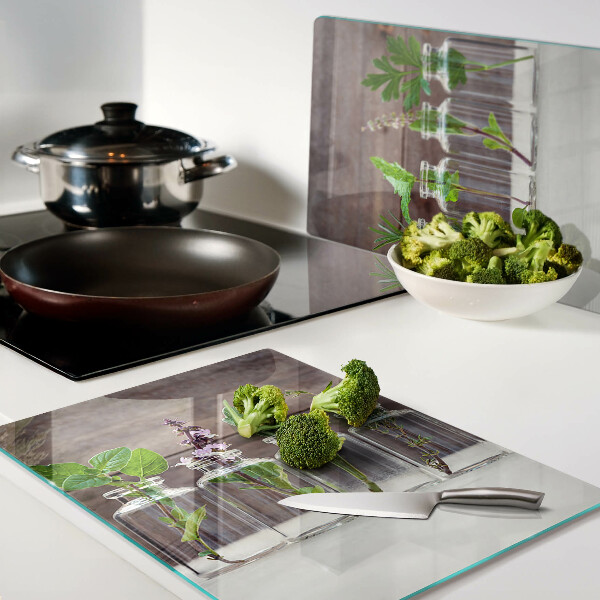 Tagliere in vetro con motivo 