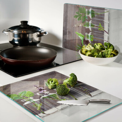 Tagliere in vetro con motivo 