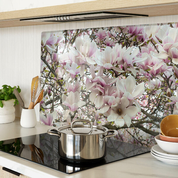 Tagliere in vetro temperato Fiori di magnolia