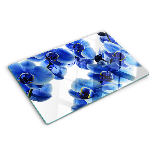 Tagliere in vetro temperato Orchidee blu