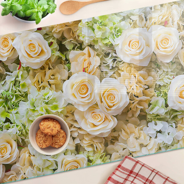 Tagliere in vetro Fiori in tonalità pastello