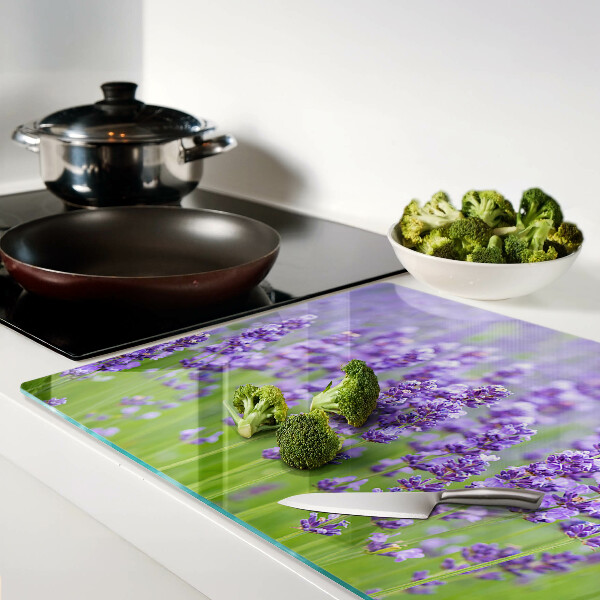 Tagliere in vetro temperato Campo di lavanda