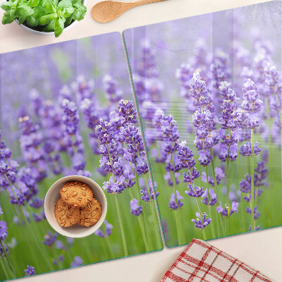 Tagliere in vetro temperato Campo di lavanda