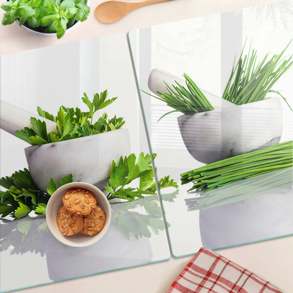 Tagliere in vetro temperato con motivo 