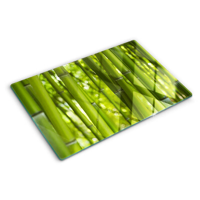 Tagliere in vetro temperato con motivo in bambù