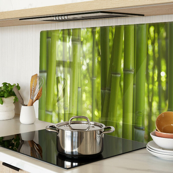 Tagliere in vetro temperato con motivo in bambù