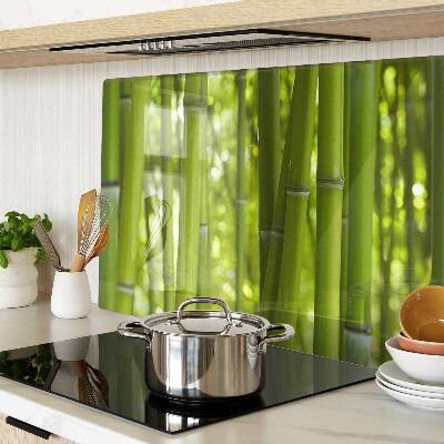 Tagliere in vetro temperato Foresta di bamboo