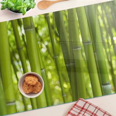 Tagliere in vetro temperato con motivo in bambù