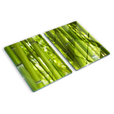 Tagliere in vetro temperato Foresta di bamboo