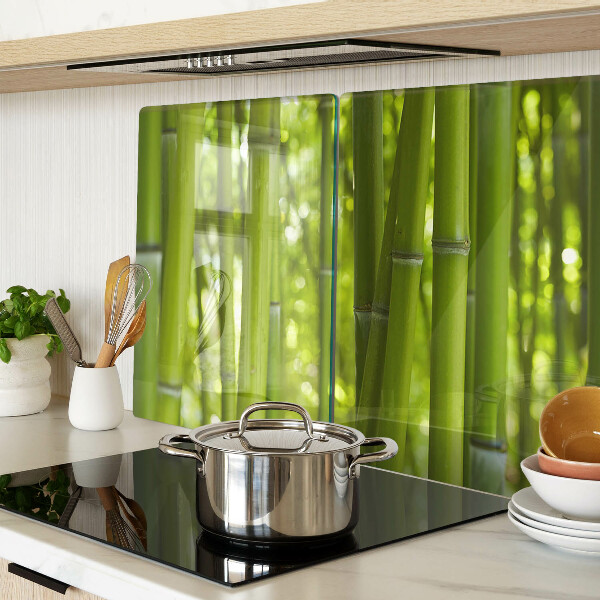 Tagliere in vetro temperato con motivo in bambù