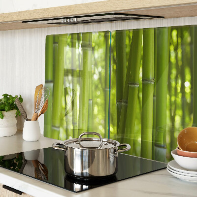 Tagliere in vetro temperato Foresta di bamboo