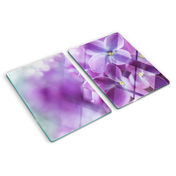 Tagliere in vetro temperato Fiori nei toni del viola