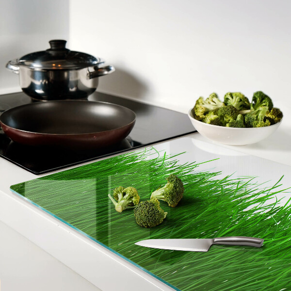 Tagliere in vetro con decorazione 