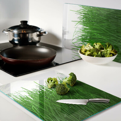 Tagliere in vetro con decorazione 