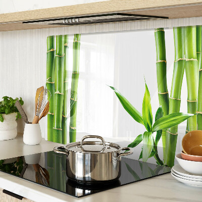 Tagliere in vetro temperato con finitura in bamboo dai toni del verde