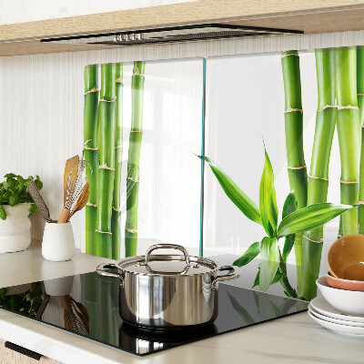 Tagliere in vetro temperato con finitura in bamboo dai toni del verde