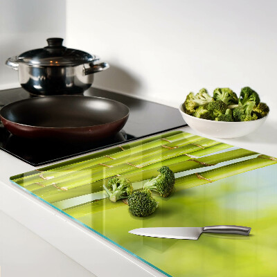 Tagliere in vetro Design bamboo e farfalla