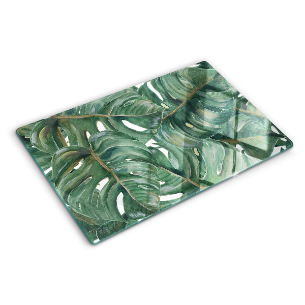 Tagliere in vetro temperato Foglie di monstera