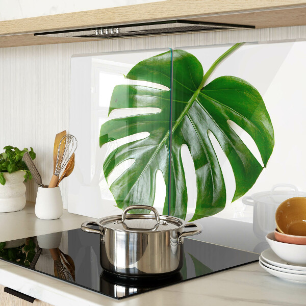 Tagliere in vetro temperato con motivo Foglie di monstera