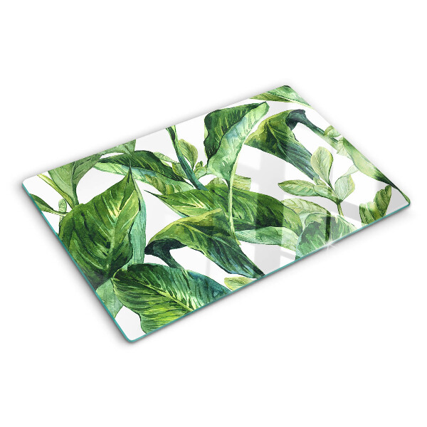 Tagliere in vetro temperato Foglie di piante tropicali