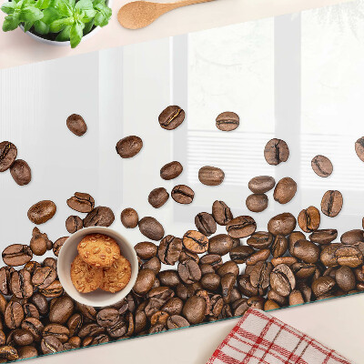 Tagliere in vetro temperato con motivo a chicchi di caffè