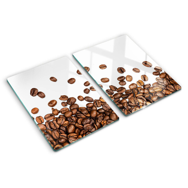 Tagliere in vetro temperato con motivo a chicchi di caffè