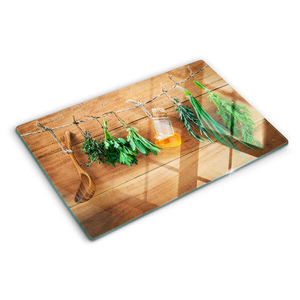 Tagliere in vetro Erbe in cucina