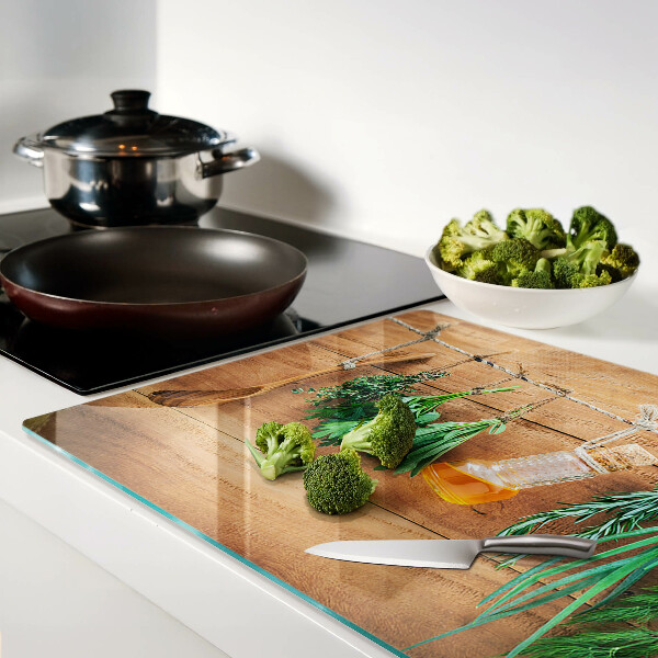Tagliere in vetro Erbe in cucina